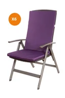 Poduszki ogrodowe - Poduszki na fotel ogrodowy, 110x47x4cm, komplet 6szt., fioletowe poduszki ogrodowe, płaska poduszka, poduszka na krzesło z wysokim oparciem, poduszk.. - miniaturka - grafika 1