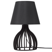 Lampy stojące - Beliani Lampa stołowa czarna AGUEDA - miniaturka - grafika 1