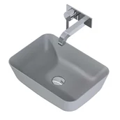 Umywalki - Elita Look umywalka ceramiczna Reni 46 light grey 145097 - miniaturka - grafika 1