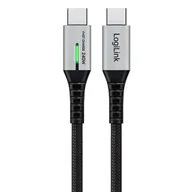 Kable USB - LogiLink USB-C 20 Gb/s, 240W 2.0m w oplocie czarny - miniaturka - grafika 1