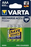 Ładowarki i akumulatory - Varta Akumulator Rechargeable AAA / R03 800mAh 10 szt. - miniaturka - grafika 1