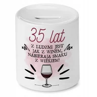 Skarbonki - Skarbonka na Urodziny 35 35te 35-te na Prezent z Nadrukiem ze Zdjęciem - miniaturka - grafika 1