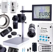 Mikroskopy i lupy - Mikroskop Cyfrowy K10M dla Elektronika Kamera 16MP LED 56x Wyświetlacz 8 cali Techrebal - miniaturka - grafika 1