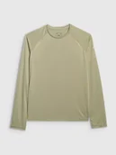 Koszulki sportowe damskie - 4F Koszulka sportowa w kolorze zielonym - miniaturka - grafika 1