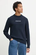 Swetry męskie - Guess Jeans sweter bawełniany kolor granatowy M4BR31 Z3HM1 - miniaturka - grafika 1