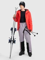 Spodnie narciarskie - 4F Spodnie narciarskie z szelkami membrana Dermizax 20000 męskie - szare XL - miniaturka - grafika 1