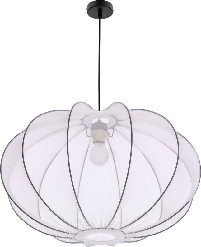 Lampa wisząca Candellux MELLOW lampa wisząca czarny 1x40W E27 abażur mist 60 biały kula 31-41975