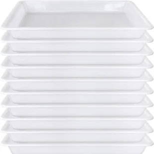 TEMU 10-pak kwadratowych tac z polipropylenu do majsterkowania, koralikowania i malowania - Stołowe tace do przechowywania rzemiosła, do - Inne - miniaturka - grafika 1