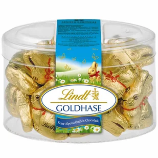 LINDT Goldhase mleczne złote króliki 20 szt 200g - Bombonierki i czekoladki - miniaturka - grafika 1