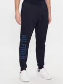 Spodnie sportowe męskie - Tommy Hilfiger Spodnie dresowe Graphic MW0MW32629 Granatowy Regular Fit - miniaturka - grafika 1