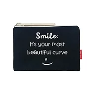 Portfele - hello-bags N-002-smire, Teczka ręczna damska, czarna, średnia, czarny - miniaturka - grafika 1