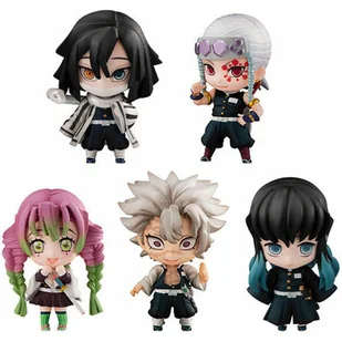 PACK 5 FIGURAS TANJIRO AND THE HASHIRAS MASCOT DEMON SLAYER KIMETSU NO YAIBA VER.B 5CM - Figurki dla dzieci - miniaturka - grafika 1