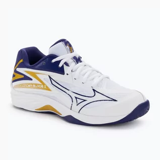 Buty sportowe męskie - Buty do siatkówki męskie Mizuno Thunder Blade Z white/blue ribbon/mp gold - grafika 1