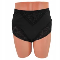 Majtki damskie - Majtki Figi Wyszczuplające Bawełniane Koronkowe Wysoki Stan Modelujące 4Xl - miniaturka - grafika 1