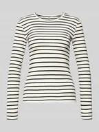 Bluzki damskie - Bluzka z długim rękawem o kroju slim fit z mieszanki bawełny - miniaturka - grafika 1