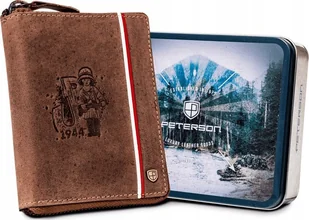 Peterson Pojemny, skórzany portfel męski z systemem RFID Peterson NoSize - Portfele - miniaturka - grafika 1