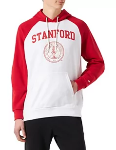 Champion Męska bluza z kapturem Legacy Heavy Powerblend (biała/czerwona uczelnia), M - Bluzy męskie - miniaturka - grafika 1