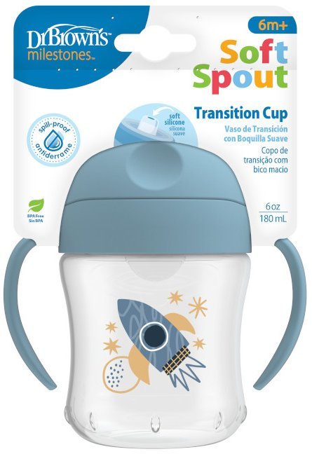 Kubek miękki ustnik 180 ml niebieski 6 m+ TC61004