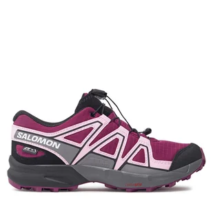 Trekkingi Salomon Speedcross Waterproof L47574300 Fioletowy - Buty trekkingowe dziecięce - miniaturka - grafika 1