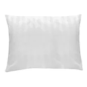 Poszewki na poduszki - Poszewka hotelowa 50x70 biała adamaszkowa na zakładkę paski 2 cm - miniaturka - grafika 1