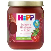 Desery dla dzieci - Hipp Jabłka z truskawkami i malinami 160 g Bio - miniaturka - grafika 1