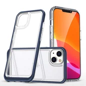 Etui i futerały do telefonów - Hurtel Clear 3in1 etui iPhone 14 silikonowy pokrowiec z ramką niebieskie - miniaturka - grafika 1