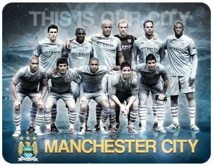PODKŁADKA POD MYSZKĘ MAN CITY Z IMIENIEM 23x19CM DO LAPTOPA - Podkładki pod mysz - miniaturka - grafika 1