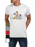 Koszulki męskie - KOSZULKA T-SHIRT MĘSKA Z NADRUKIEM KRÓL LEW TIMON PUMBA HIENY - XXL - miniaturka - grafika 1