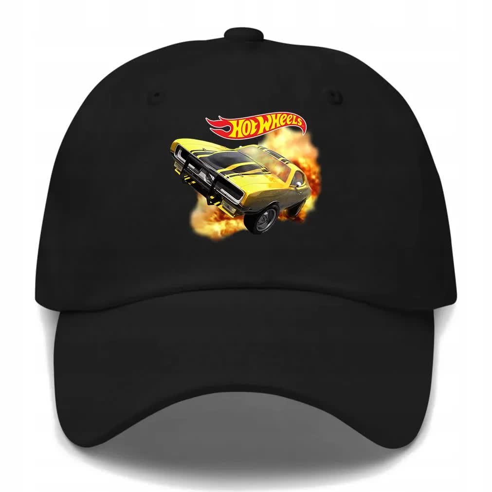 Czapka z Daszkiem DODGE HOTWHEELS Dla Fana Na Prezent Wzory Czarna