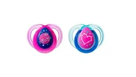 Smoczki uspokajające - Smoczki Tommee Tippee Night Time 0-6M  Róż-Niebieski - miniaturka - grafika 1