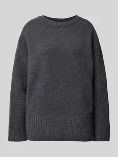 Sweter z długim rękawem i bocznymi rozcięciami model ‘NANCY’ - Swetry damskie - miniaturka - grafika 1