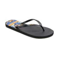 Klapki i japonki damskie - Damskie Japonki ROXY VIVA PRINTED J SNDL ARJL100950-BK5 – Czarny - miniaturka - grafika 1