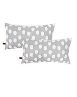 Poszewki na poduszki - Poszewki dekoracyjne 2szt.  boho POINT etno punch 30x50cm szare - miniaturka - grafika 1