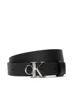 Paski - Calvin Klein Pasek Damski Facet Ck Buckle Pebble 25Mm LV04F7060G Czarny - miniaturka - grafika 1