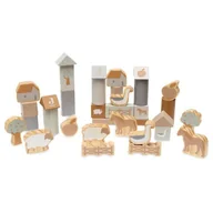 Klocki - Jollein klocki drewniane montessori 34 elementy FARM - miniaturka - grafika 1