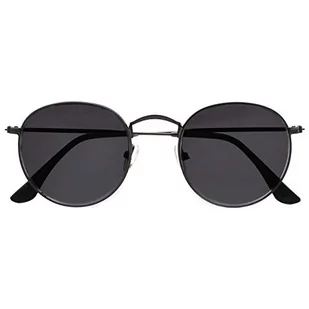 OPULIZE Opulize Sol Classic lata 60-te okrągłe matowe czarne końcówki męskie damskie okulary do czytania UV 400 S94-7 + 2,50 - Okulary przeciwsłoneczne - miniaturka - grafika 1