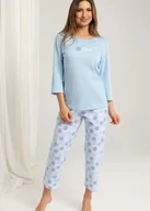 Piżamy damskie - PIŻAMA REGINA DAMSKA 702 NIEBIESKI - Regina - miniaturka - grafika 1