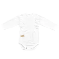 Body dla niemowląt - Baby 01379 Body Niemowlęce Dł Rękaw Falbanka Ecru 80/86 - miniaturka - grafika 1