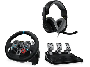 Kierownica LOGITECH G29 do konsoli PS5/PS4 + Headset A10 - Kontrolery gier na PC - miniaturka - grafika 1