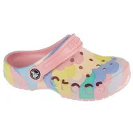 Buty dla dziewczynek - Klapki Crocs Baya Seasonal Printed Clog Jr 209728-606 wielokolorowe - miniaturka - grafika 1
