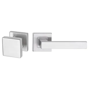 DOMINO Gałko-klamka ruchoma Topaz Prawa Inox Stal nierdzewna - Klamki - miniaturka - grafika 1