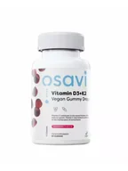 Witaminy i minerały - Osavi Vitamin D3+K2 Vegan Gummy Drops, witamina D3+K2 wegańskie, smak malinowy, 60 żelków, EXP. - miniaturka - grafika 1