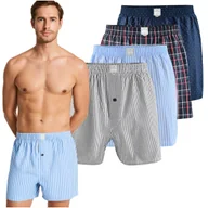 Majtki męskie - Lee Cooper Bokserki Męskie Luźne 4 sztuki Zestaw Bawełna Krata Paski Rozmiar L - miniaturka - grafika 1