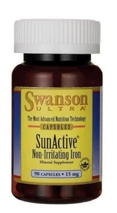 SWANSON SunActive Żelazo 15mg 90kaps - Serce i układ krążenia - miniaturka - grafika 1