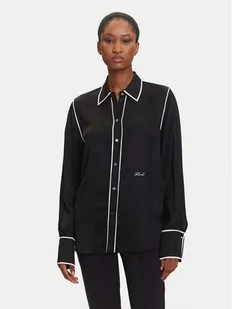 KARL LAGERFELD Koszula A3W11012 Czarny Regular Fit - Koszule damskie - miniaturka - grafika 1