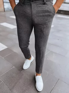 Spodnie męskie chinosy w kratę ciemnoszare Dstreet UX3955-30 - Spodnie męskie - miniaturka - grafika 1