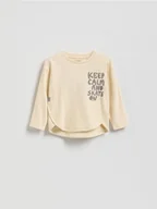 Bluzki dla niemowląt - Reserved - Longsleeve z nadrukiem - złamana biel - miniaturka - grafika 1