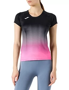 Koszulki dla dziewczynek - Joma Joma Dziewczęca koszulka do biegania Elite Vii czarny czarny/różowy XXS 901020.118 - grafika 1