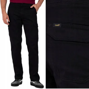 Lee STRAIGHT CARGO MVP Unionall Black Extreme Motion CZARNE BOJÓWKI W38 L34 - Spodnie męskie - miniaturka - grafika 1