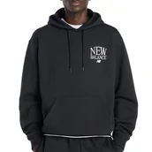 Bluzy męskie - Bluza męska New Balance Reimagined Fleece Hoodie MT61L713BK - czarna - miniaturka - grafika 1
